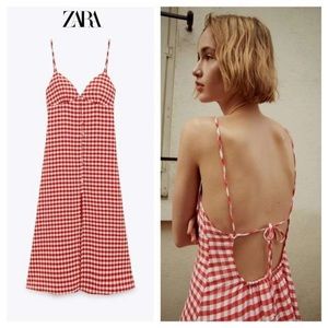 Zara gingham midi dress